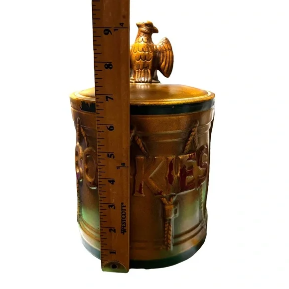 Vintage Drum Eagle Spirit ‘76 Cookie Jar Canister Japan